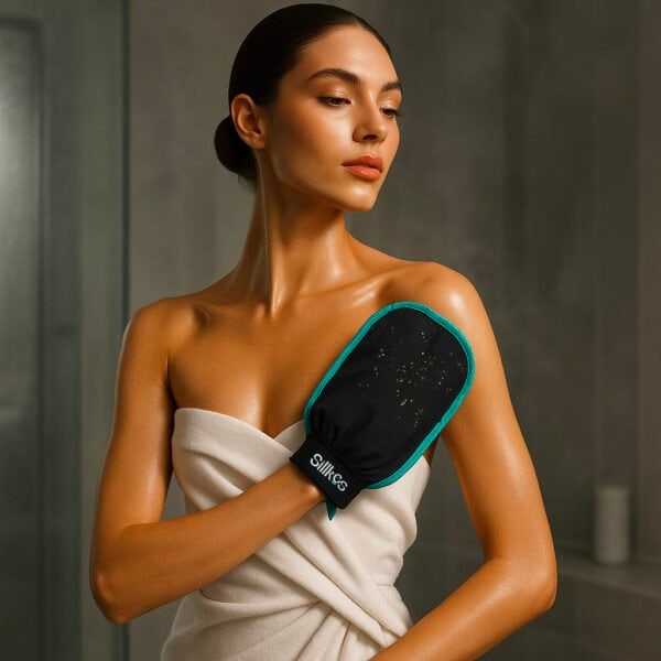 Organic Exfoliating Silk Body Glove - Image 4